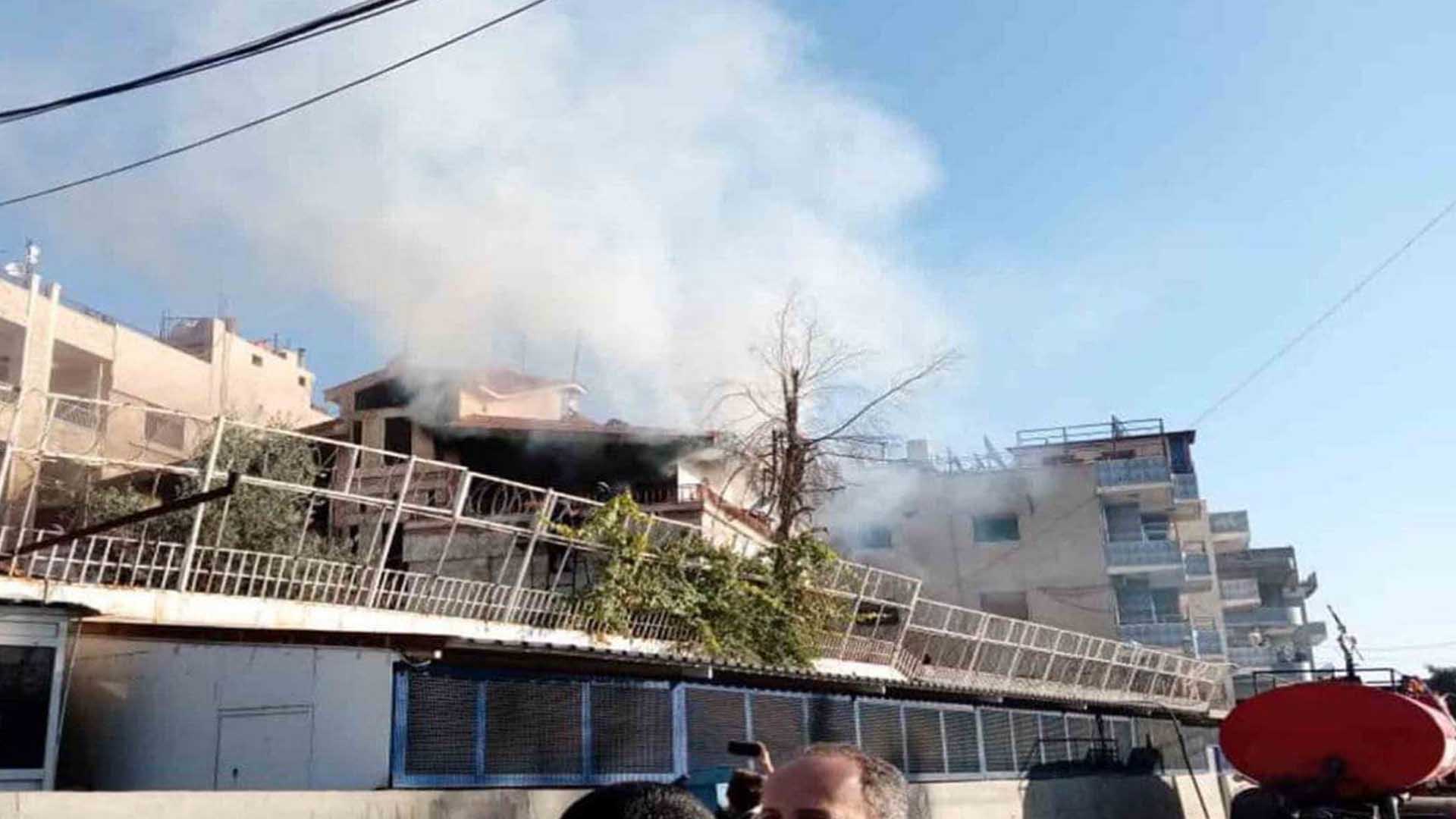قامشلو.. حريق في مبنى مفوضية اللاجئين والأضرار مادية