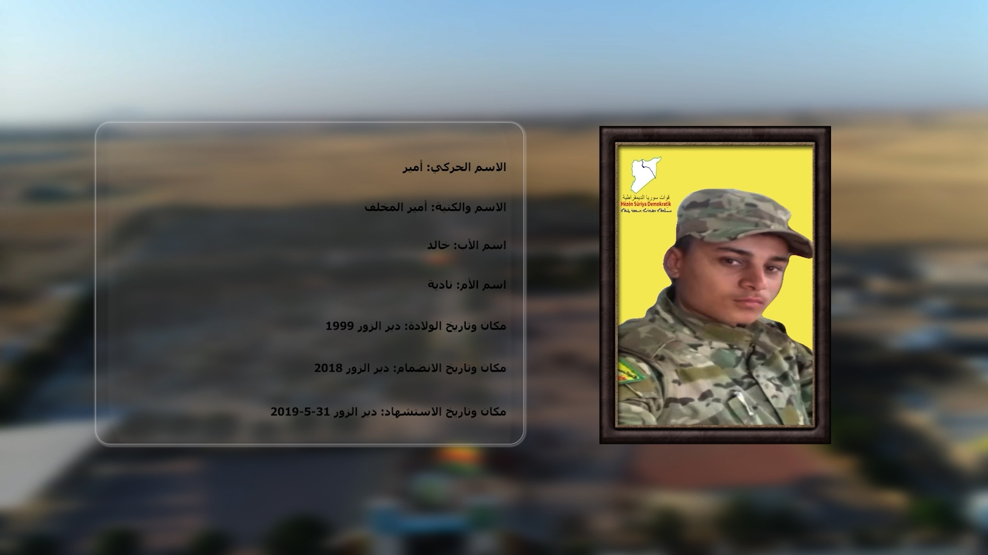 شهداء الحرية-الشهيد أمير المخلف
