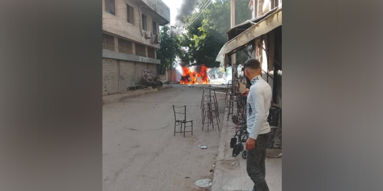 انفجار سيارة قرب مخفر الشرطة في بانياس