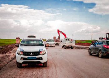 مديرية المرور تعيد فتح جسر دكري على طريق قامشلو – تربه سبيه بعد صيانته