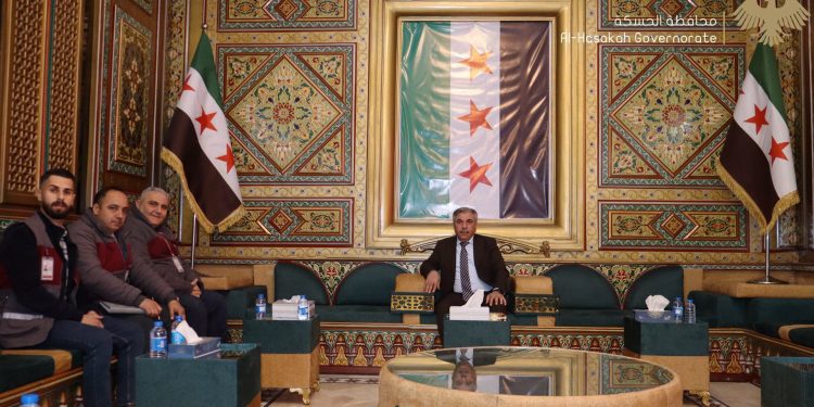 محافظ الحسكة يستقبل باسل إيشوع ممثل بطريركية أنطاكية