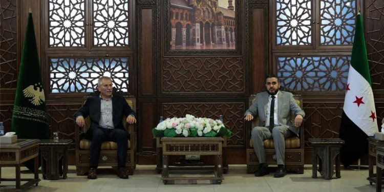 وفد من حزب الاتحاد الديمقراطي يزور الأمانة العامة للشؤون السياسية في دمشق