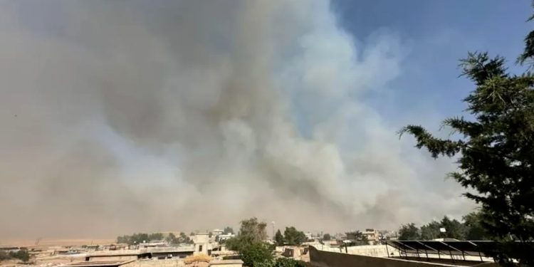 إصابة مقاتل من لواء ديرك أثناء إخماد حريق في محاصيل زراعية بريف ديرك