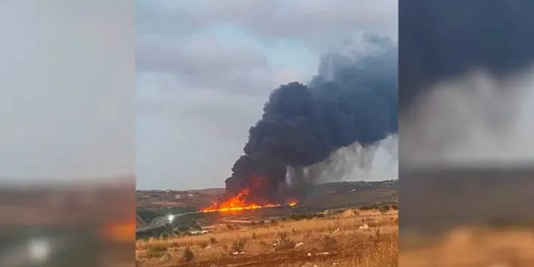 وفاة سائق صهريج نفط على طريق حمص-طرطوس إثر حريق اندلع بعد حادث سير