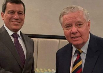 مظلوم عبدي وسينم محمد ينعيان السيناتور الأميركي ليندسي غراهام