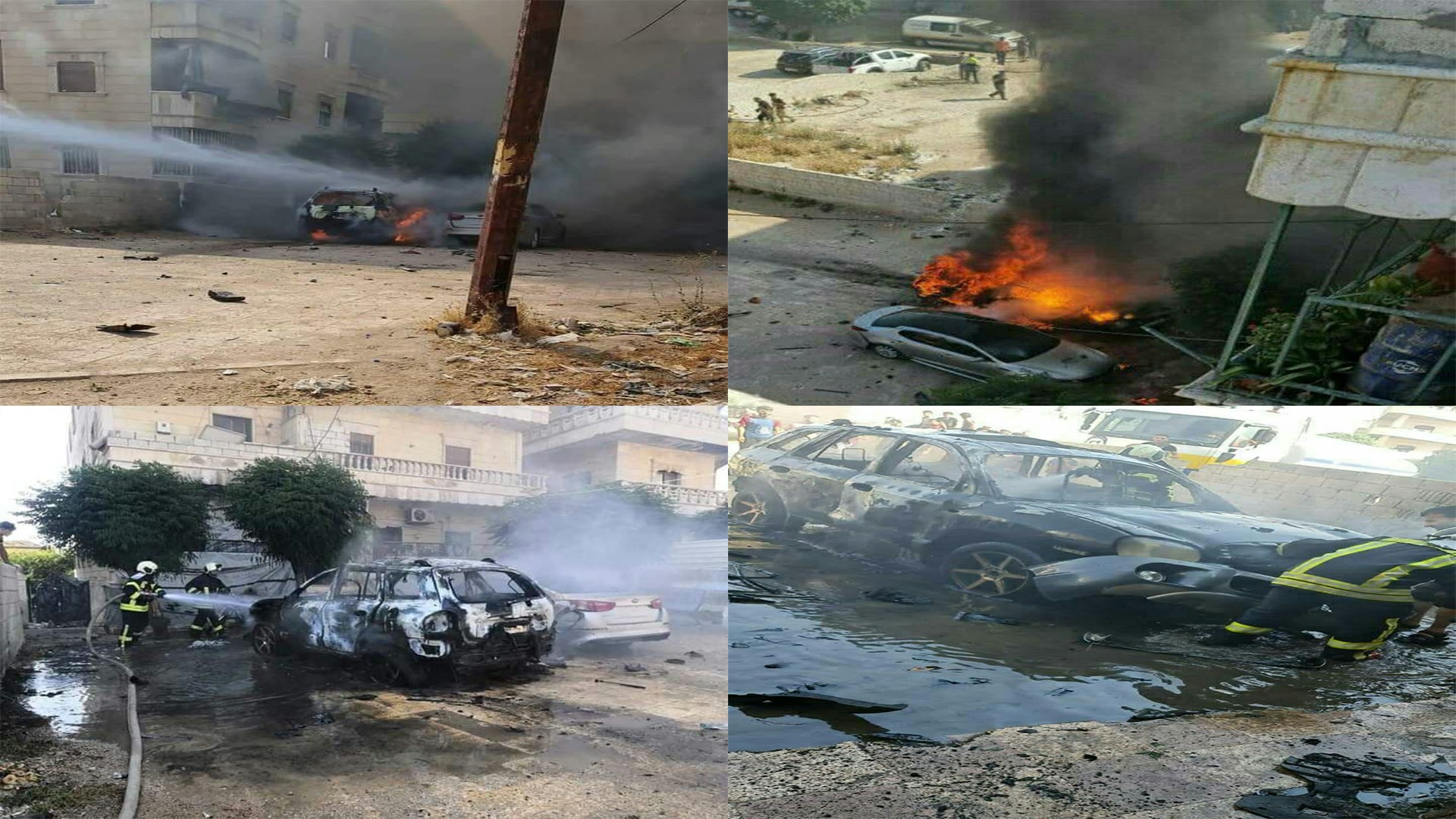 Li navenda bajarê Efrînê erebeyeke bombebarkirî teqiya