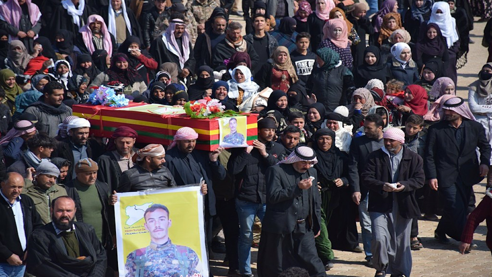 Cenazeyê şervanê QSD’ê şehîd Ehmed Diyab li Şedadê hat oxirkirin