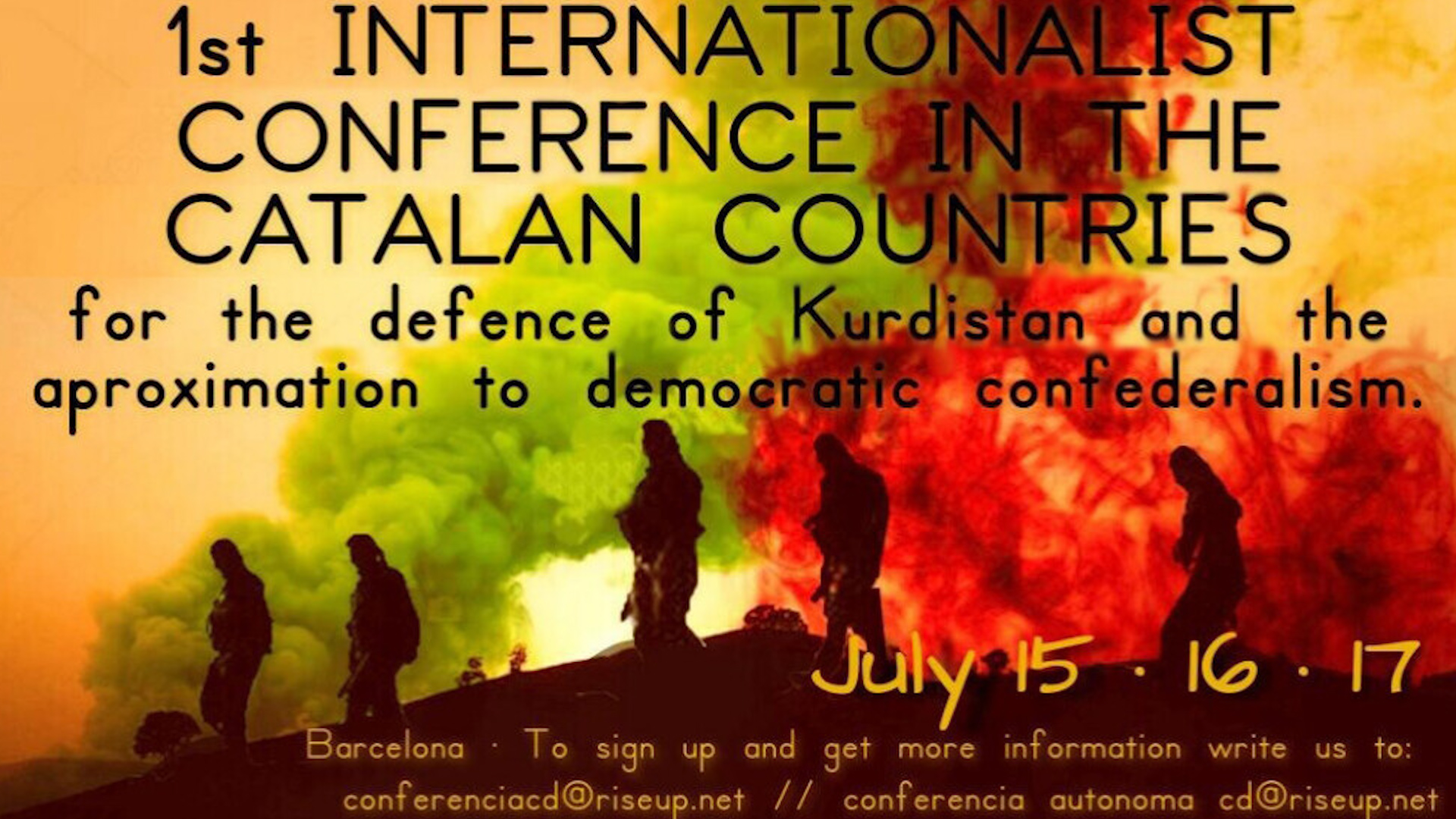 Li Katalonya li ser parastina şoreşa Kurdistanê koferans tê lidarxistin