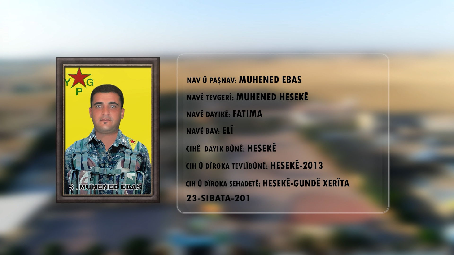 ⁣CANGORIYÊN AZADIYÊ-Şehîd Muhened Hesekê