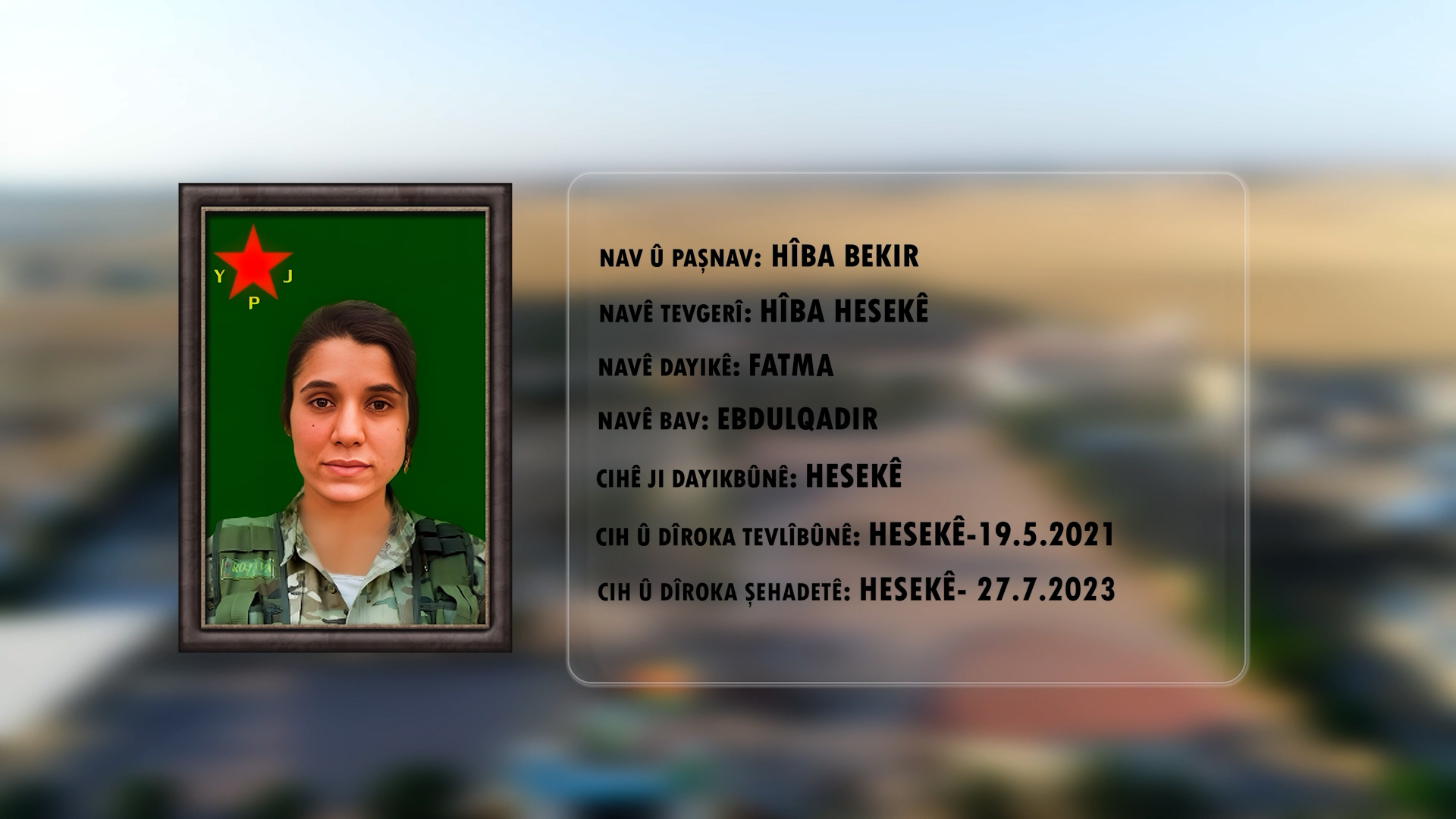 CANGORIYÊN AZADIYÊ-Şehîd Hîba Hesekê