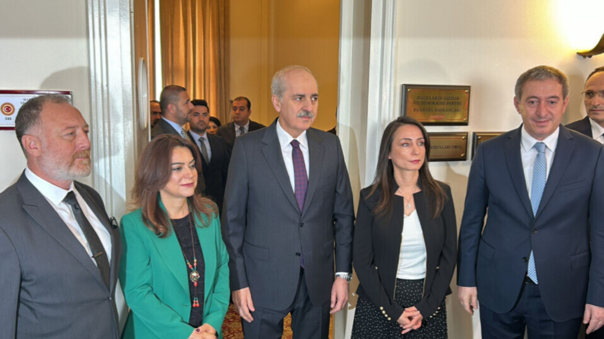 Serokê Meclîsê Nûman Kurtulmuş çû serdana DEM Partiyê
