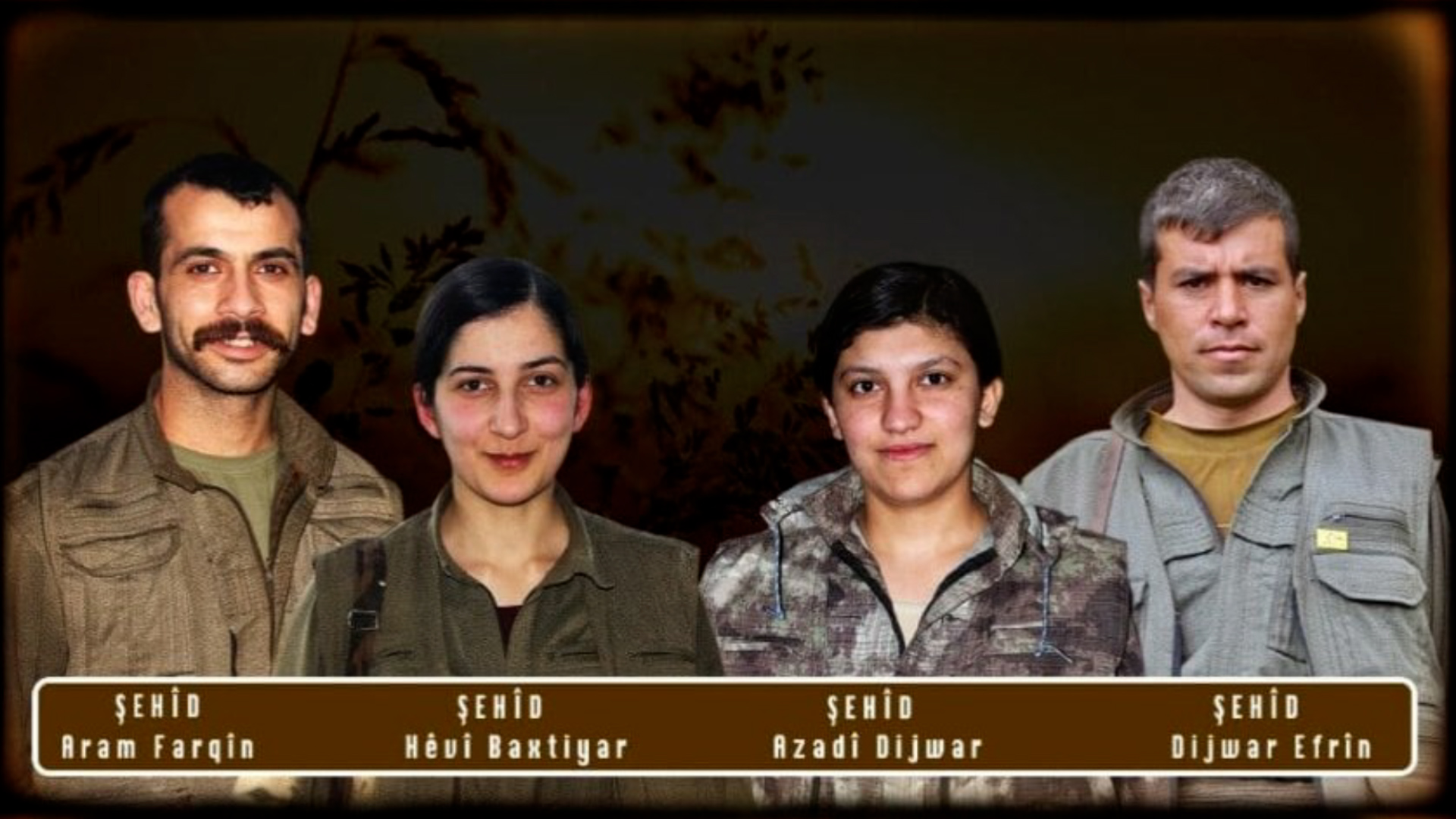 HPG-NRÇ’ê bi daxuyaniyekê nasnameya 4 Gerîlayên şehîd eşkere kir