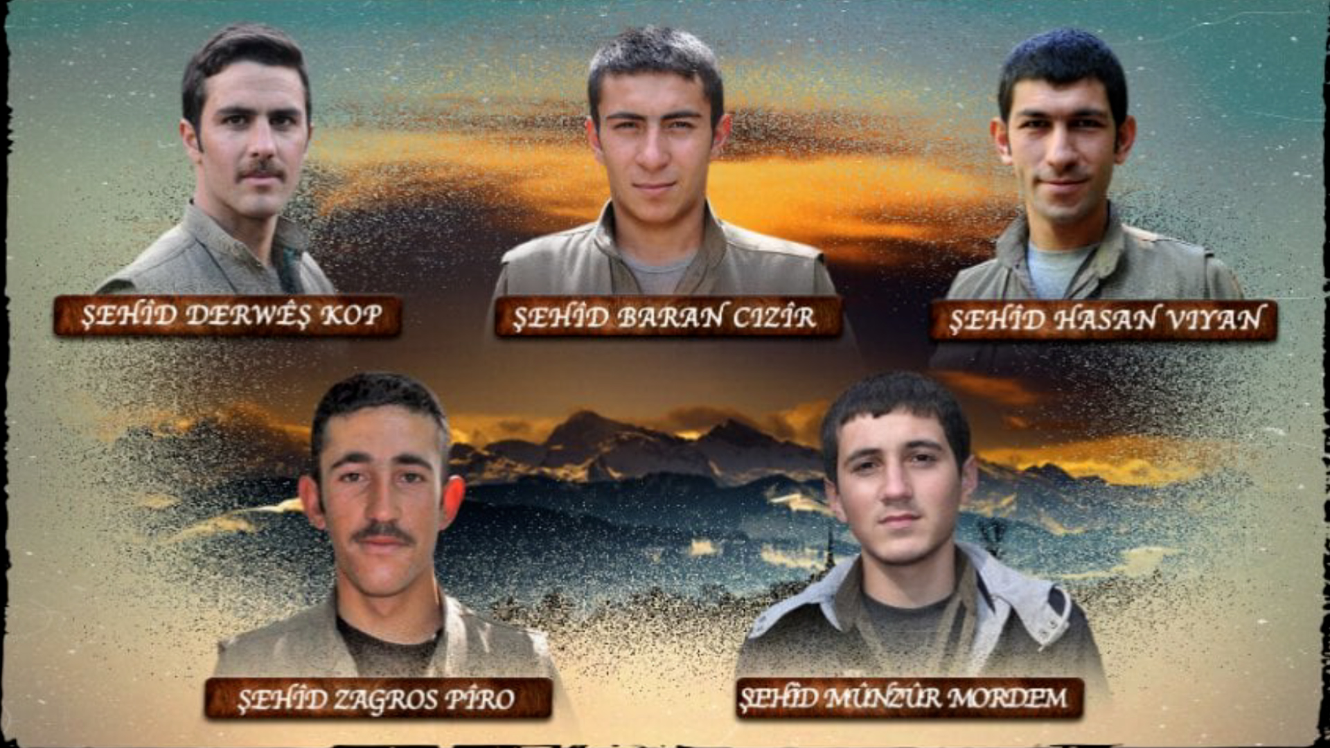 HPG’ê nasnameya 5 gerîlayên şehîd eşkere kir