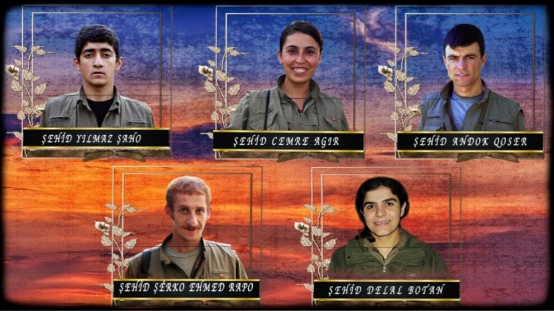 HPG nasnameya 5 gerîlayan eşkere kir