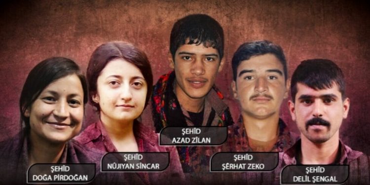 HPG’ê şehîdên gelên Êzidî û Ereb yên Şengalê bi bîr anî