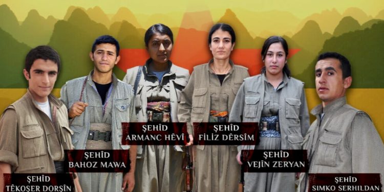 HPG’ê nasnameyên 6 gerîlayên ku sala 2019’an şehîd bûne eşkere kir