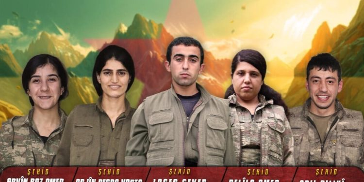 HPG-NRÇ’ê 5 Milîtanên Apoyî yên fedaî yên 2024’an şehîd bûyîn bibîr anî