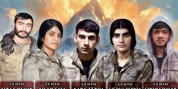 HPG’ê 5 gerîlayên di sala 2024’an şehîd bûne bi bîr anî