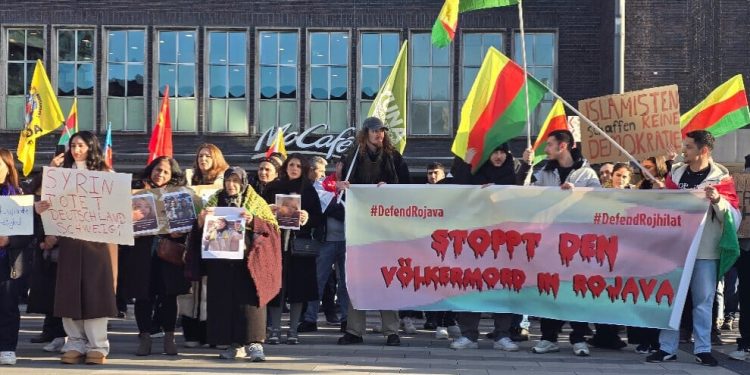 Li Almaniyayê êrişên li ser Rojava û Rojhilatê Kurdistanê hate şermezar kirin
