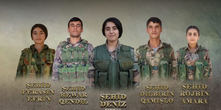 Nasnameyên 5 şehîdên Şêxmeqsûdê hatin eşkerekirin