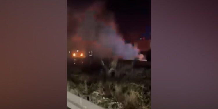 Di bûyerek trafîkî de li Silêmaniyê agir bi wesayitekê ket