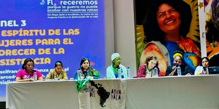 Şandeya jinan a ji Rojava hevdîtinan li Amerîkaya Latîn pêk tîne