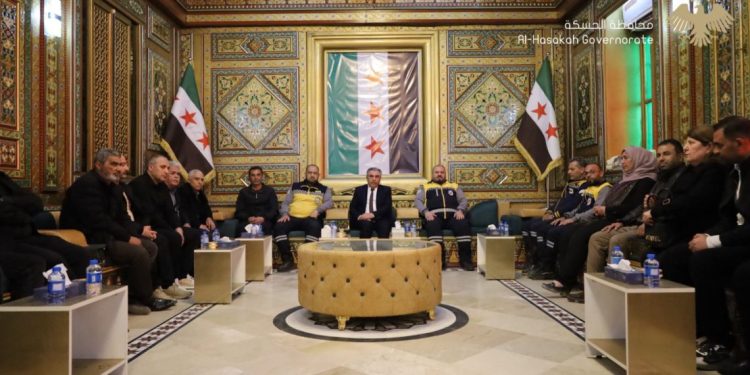 Şandeya wezareta rewşên awarte bi pezêgerê Hesekê re civiya