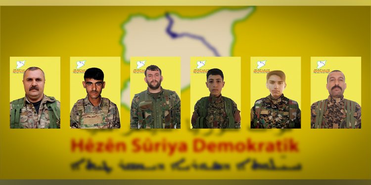 Nasnameyên 6 şehîdên QSD’ê hatin eşkerakirin