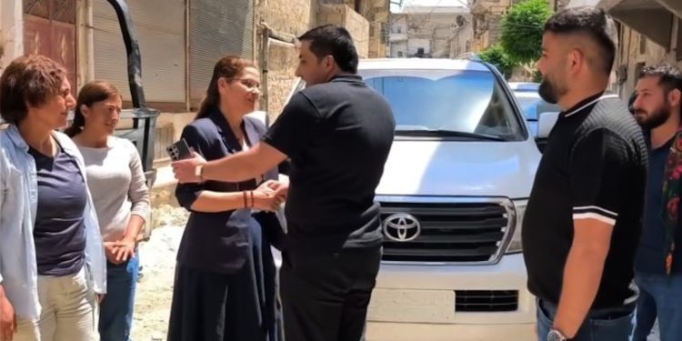 Îlham Ehmed serdana Şêxmeqsûdê kir
