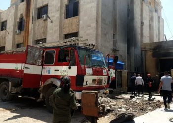 Li hewşa avahiya dadê ya Qamişloyê şewat derket