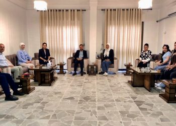 Îlham Ehmed bi Sekretêrê Giştî ya Hevbendiya Nîştimanî ya Demokrak re civiya