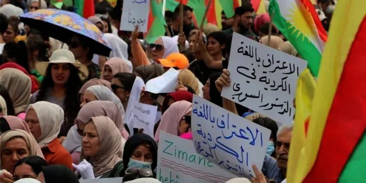 Jinan banga misogerkirina mafên çandî û zimanî di destûrê de kirin